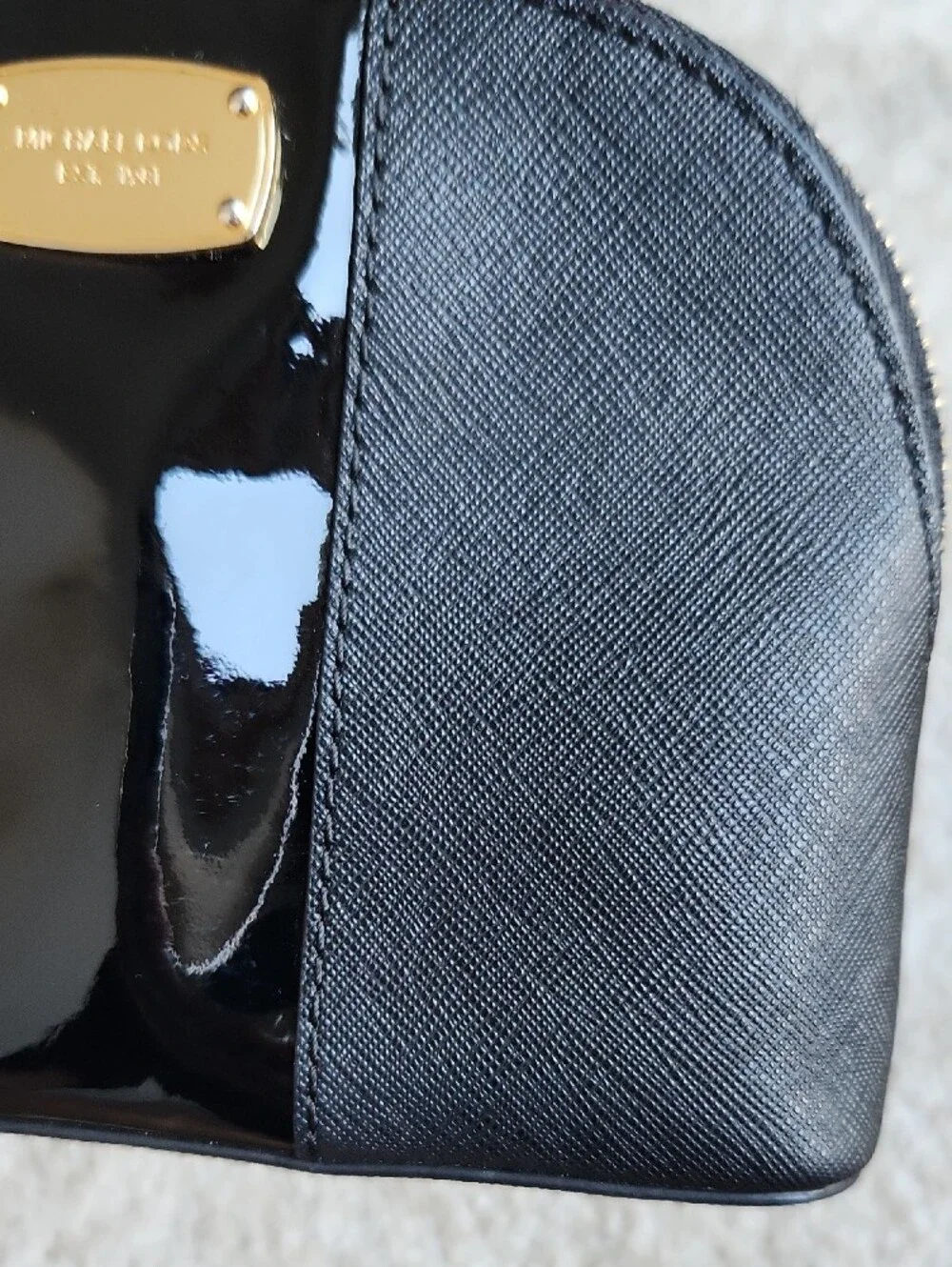 Michael Kors - Black Cosmetic Pouch With Gold Hardware